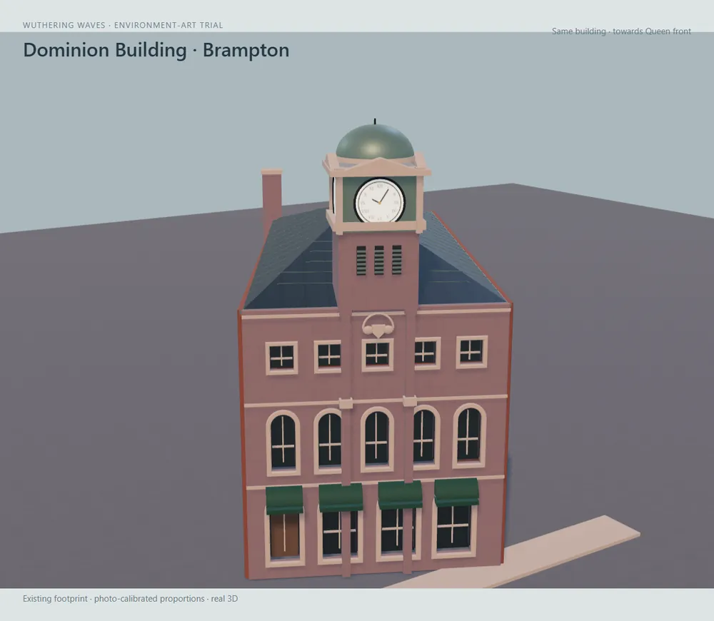 Dominion Building, first Wuthering trial in daylight.