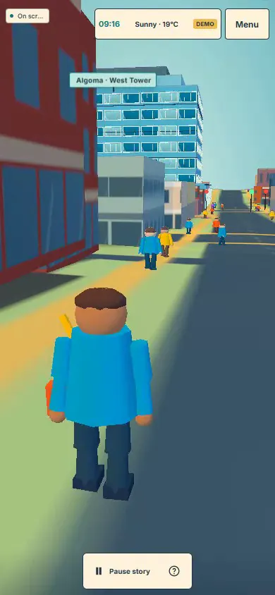 Close shot of a blocky walker filling the screen.