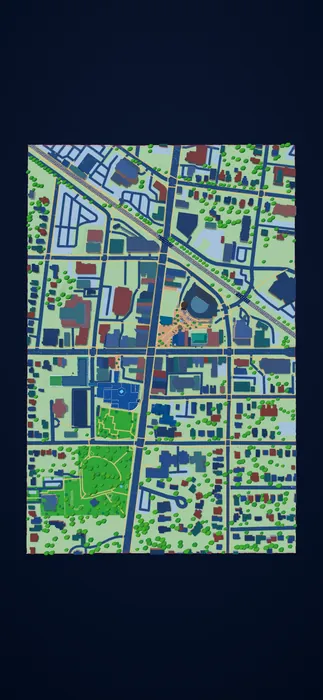 Storyboard 1: the card's map, top down.