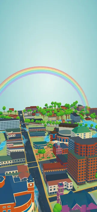 Storyboard 14: a rainbow over the campus.