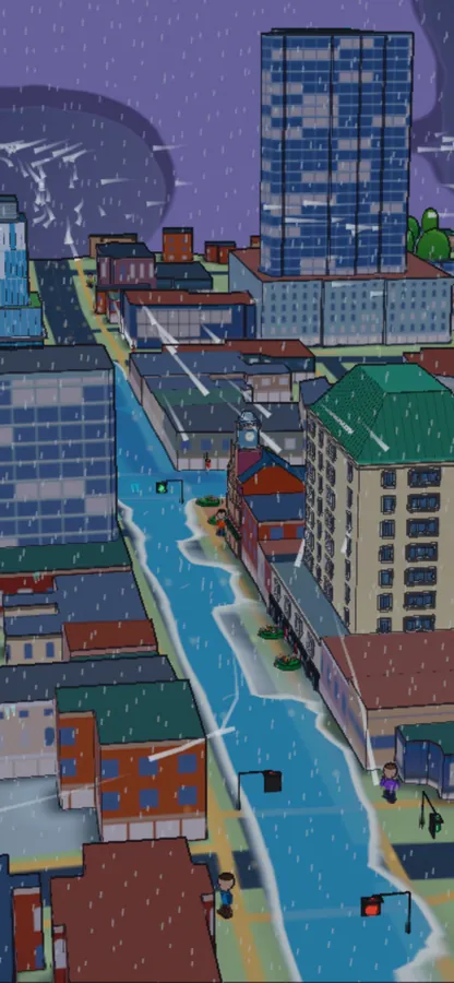 The same storm frame in the ink-and-cel look.