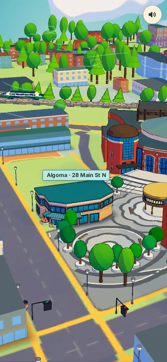 The Rose Theatre and Garden Square in the ink look.